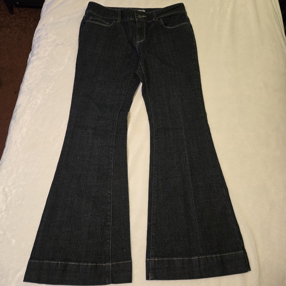 Vintage Flare Mix It Blue Denim size 10‎ Front And Back Pockets Like New